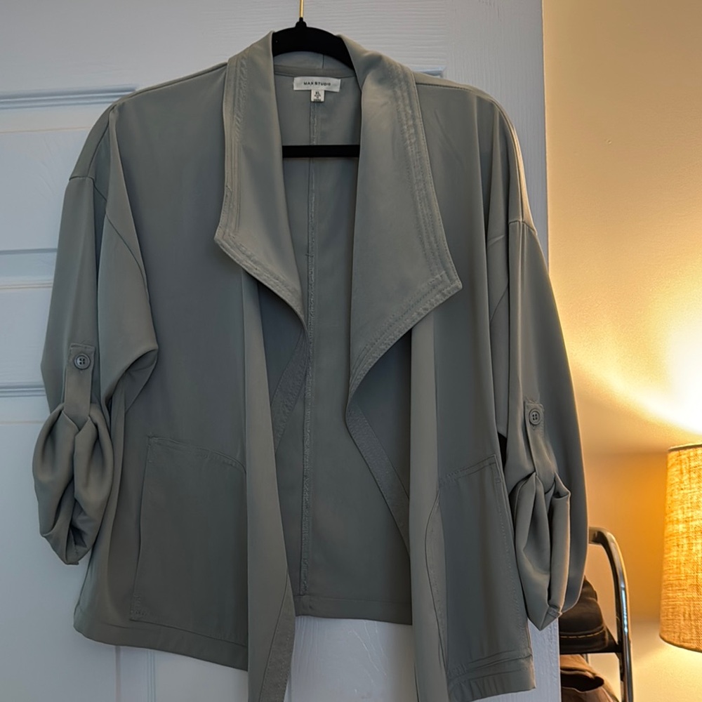 Max Studio Green Draped Blazer